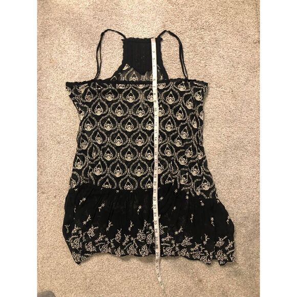 Brand New Anthropologie Sheer Embroidered Mini Lace Black & White Dress Small - Picture 14 of 14